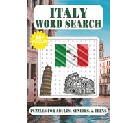 Italy Word Search Puzzle Book: Word Searches With Easy to Read Print About Italian Culture, History, Travel, and More | 6x9 inches, 110 pages | 50+ ... Gift for Vacations, Holidays, and Free Times