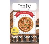 Italy Word Search Puzzle Book: Word Searches with Easy to Read Print about Italian, Rome, Pizza, Europe, and More | 6x9 inches, 110 pages | 50+ ... Holidays and Fun Times (Countries in Europe)