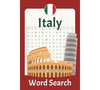 Italy Word Search Puzzle Book: Word Searches with Easy to Read Print about Italy, Food, Landmarks and More | 6x9 inches, 110 pages | 50+ Puzzles ... Gifts for Vacations, Holidays and Free Time