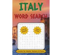 Italy Word Search Puzzle Book: Word searches with easy to read print about Italy, Italia, Rome and more │ 6x9 inches, 110 pages │ 50+ puzzles … gift ... and free times (JC Northern Publishing)