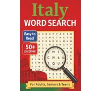 Italy Word Search Puzzle Book: Word Searches with Easy to Read Print about Italy, Italian Culture, Travel and more | 6x9 inches, 110 pages | 50+ Puzzles … Gift for Vacations, Holidays and Free Times