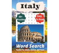Italy Word Search Puzzle Book: Word Searches with Easy-to-Read Print about Italy, Italy Travel, Italian Culture, and More | 6x9 inches, 110 pages | ... Gift for Travel, Vacations, and Holidays.