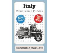 Italy Word Search Puzzle Book: Word Searches with Easy to Read Print about Italy, Rome, Italian Food, and More | 6x9 inches, 110 pages | 50+ puzzles | Gift for Vacations, Holidays and Free Times