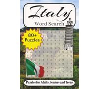Italy Word Search: Word Searches with Easy-to-Read Print about Italy, Italian Culture, Italian Food and More| 6x9 inches, 109 pages| 80+ Puzzles ... Gift for Vacations, Holidays and Free Times