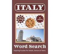Italy Word Search: Word searches with easy to read print about Italy, Italian Food, Culture and more | 6x9 inches, 110 pages | 50+ puzzles...Perfect gift for vacations, holidays and Free Times.