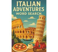 Italy Word Search: Word Searches with Easy to Read Print about Italy, Italian, Pasta and More| 6 x9 Inches, 110 Pages| 55+ Puzzles... Gift for Vacations, Holidays, and Fun times