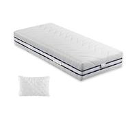 ITALYMATERASSI Colchón individual MED 3.1 85 x 190 cm de espuma viscoelástica y muelles embolsados con 1 cojín, altura 24 cm, dispositivo médico deducible, fabricado en Italia
