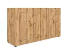 Itamoby Aparador 3 puertas 150x40x83,5 cm efecto madeira roble