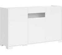 Itamoby Aparador bajo 3 puertas 130x40x81 cm, blanco brillante