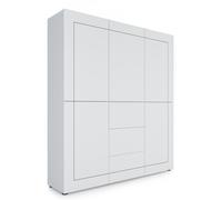 Itamoby Armario alto 5 puertas/3 cajones 150x35x165cm efecto madeira blanco