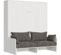 Itamoby Cama abatible 160 vertical effecto madeira fresno blanco