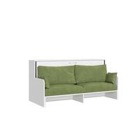 Itamoby Cama individual plegable Kando con sofá y colchón blanco fresno, verde