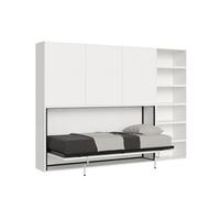 Cama plegable individual fabricado en hierro reforzado de color fresno blanco Kando Itamoby