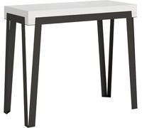 Itamoby Consola extensible 90x40/196 cm efecto madera fresno blanco, hierro