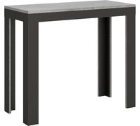Itamoby Consola extensible 90x40/196 cm efecto madera gris cemento, hierro