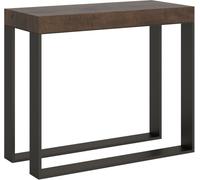 Itamoby Consola extensible 90x40/196 cm efecto madera nogal, hierro