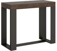 Itamoby Consola extensible 90x40/196 cm efecto madera nogal, hierro