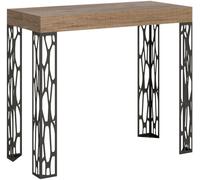 Itamoby Consola extensible 90x40/196 cm efecto madera roble natural, hierro