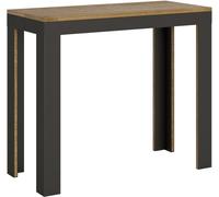 Itamoby Consola extensible 90x40/196 cm efecto madera roble natural, hierro