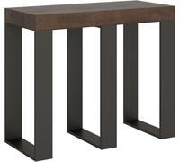 Itamoby Consola extensible 90x40/300 cm efecto madera nogal, hierro