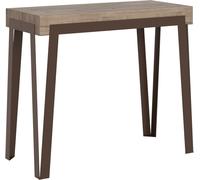 Itamoby Consola extensible 90x40/300 cm efecto madera roble natural, hierro