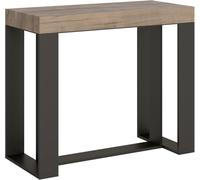 Itamoby Consola extensible 90x40/300 cm efecto madera roble natural, hierro