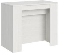 Itamoby Consola extensible 90x48/296 cm efecto madera fresno blanco