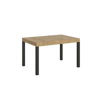 Itamoby Everyday - Mesa extensible (140/224 x 80 cm, roble natural, con patas antracita)