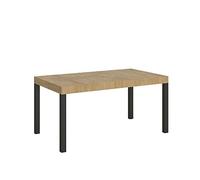 Itamoby Everyday - Mesa extensible (160/244x80 cm, roble natural, con patas antracita)