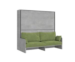 Itamoby Kando - Cama doble con sofá de hormigón, color verde