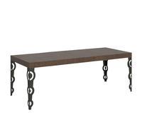 Itamoby Karamay Premium - Mesa extensible (200/304 x 90 cm, patas de nuez, color gris