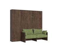 Itamoby Kentaro 160 Kentaro - Cama doble con sofá y columna de nogal, color verde