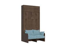 Itamoby Kentaro - Cama de una plaza y media plegable con sofá y colgante de nogal, color azul
