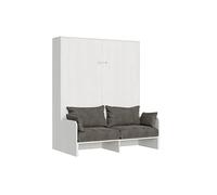 Itamoby Kentaro - Cama doble (plegable, vertical, fresno blanco, Alessia 20)