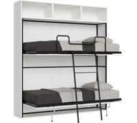 Itamoby Litera abatible horizontal con colchones effecto madeira fresno blanco