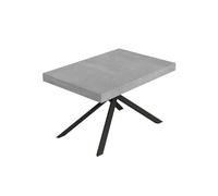 Itamoby Mesa extensible 120/204 x 80 cm Niket cemento patas antracita