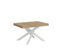 Itamoby Mesa extensible 120/224 x 90 cm Volantis Premium roble natural patas blancas