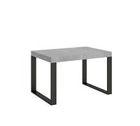 Itamoby Mesa extensible 120/380 x 90 cm Tecno cemento patas antracita