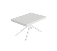 Itamoby Mesa extensible 140/224 x 80 cm Niket blanco fresno patas blancas