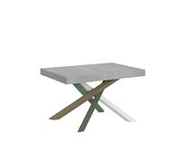 Itamoby - Mesa extensible (140/400 x 90 cm), diseño de volantes, patas de hormigón multicolor 4/A