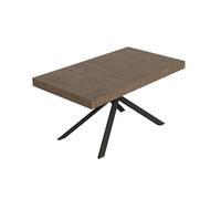 Itamoby Mesa extensible 160/244 x 80 cm Niket nogal patas antracita