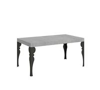 Itamoby Mesa extensible 160/244 x 80 cm Paxon hormigón patas antracita