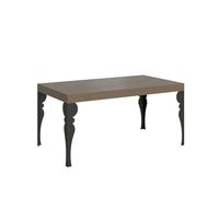 Itamoby Mesa extensible 160/420 x 90 cm Paxon gris con patas antracita