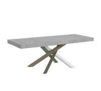 Itamoby Mesa extensible 160/420 x 90 cm Volantis Premium cemento patas multicolor 4/A