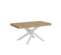 Itamoby Mesa extensible 180/284 x 90 cm Volantis roble natural patas blancas