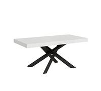 Itamoby - Mesa extensible (200/304 x 90 cm, fresno, color blanco y gris