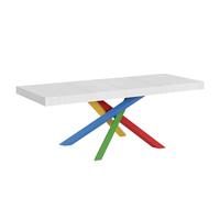 Itamoby Mesa extensible 200/304 x 90 cm Volantis Premium blanco fresno patas multicolor 4/B