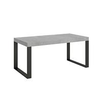Itamoby Mesa extensible 200/460 x 90 cm Tecno cemento patas antracita