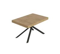 Itamoby Niket - Mesa extensible (120/224 x 90 cm, roble natural, con patas antracita)