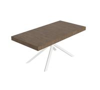 Itamoby Niket - Mesa extensible (180/440 x 90 cm, con patas blancas)